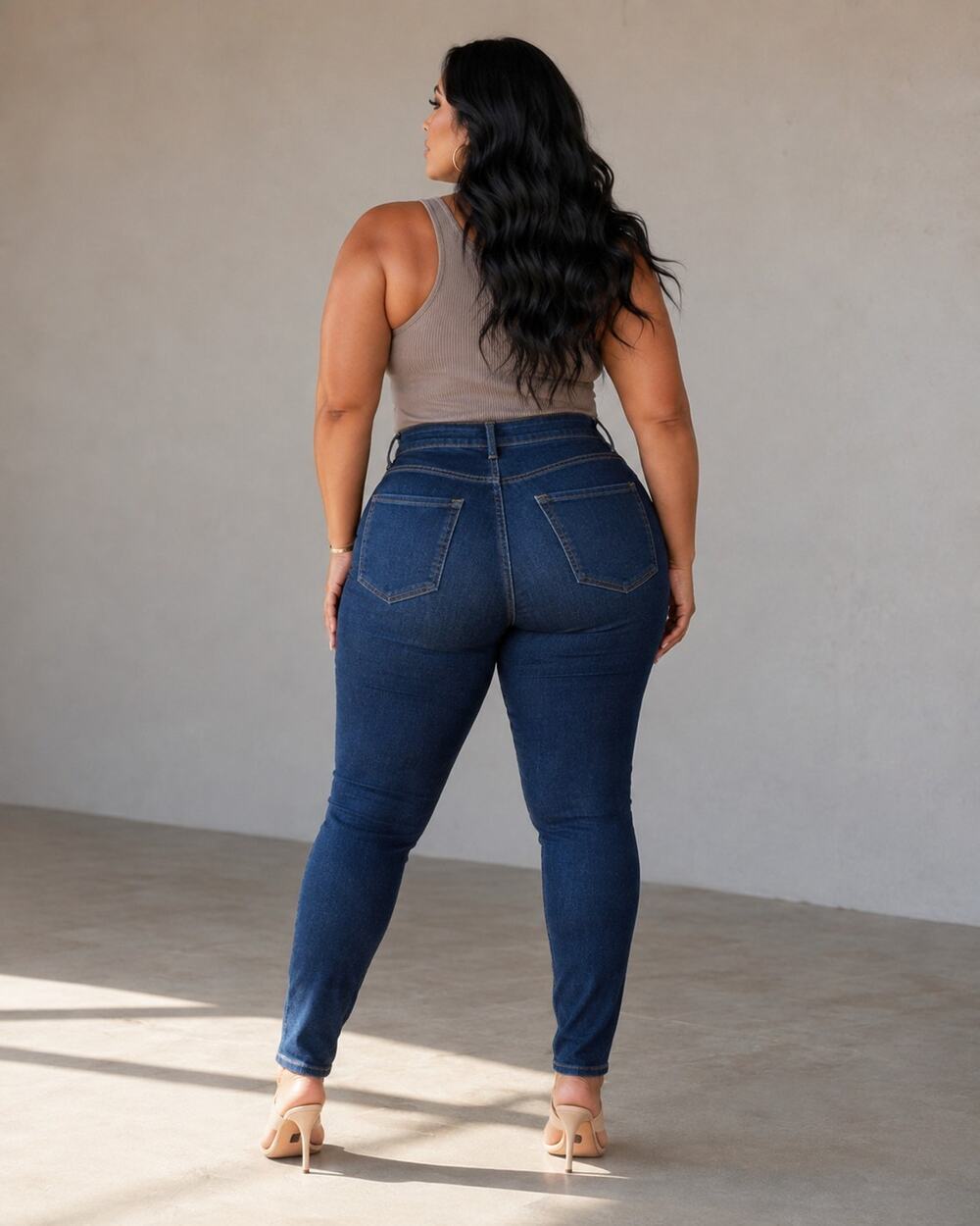 Good American Good Waist Always Fits Skinny Jeans Size 14-18 Blue NWT MSRP $149